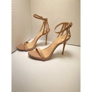 Vince Camuto Women's Daphery Rose Gold Strap Bling Heel Sz 8.5